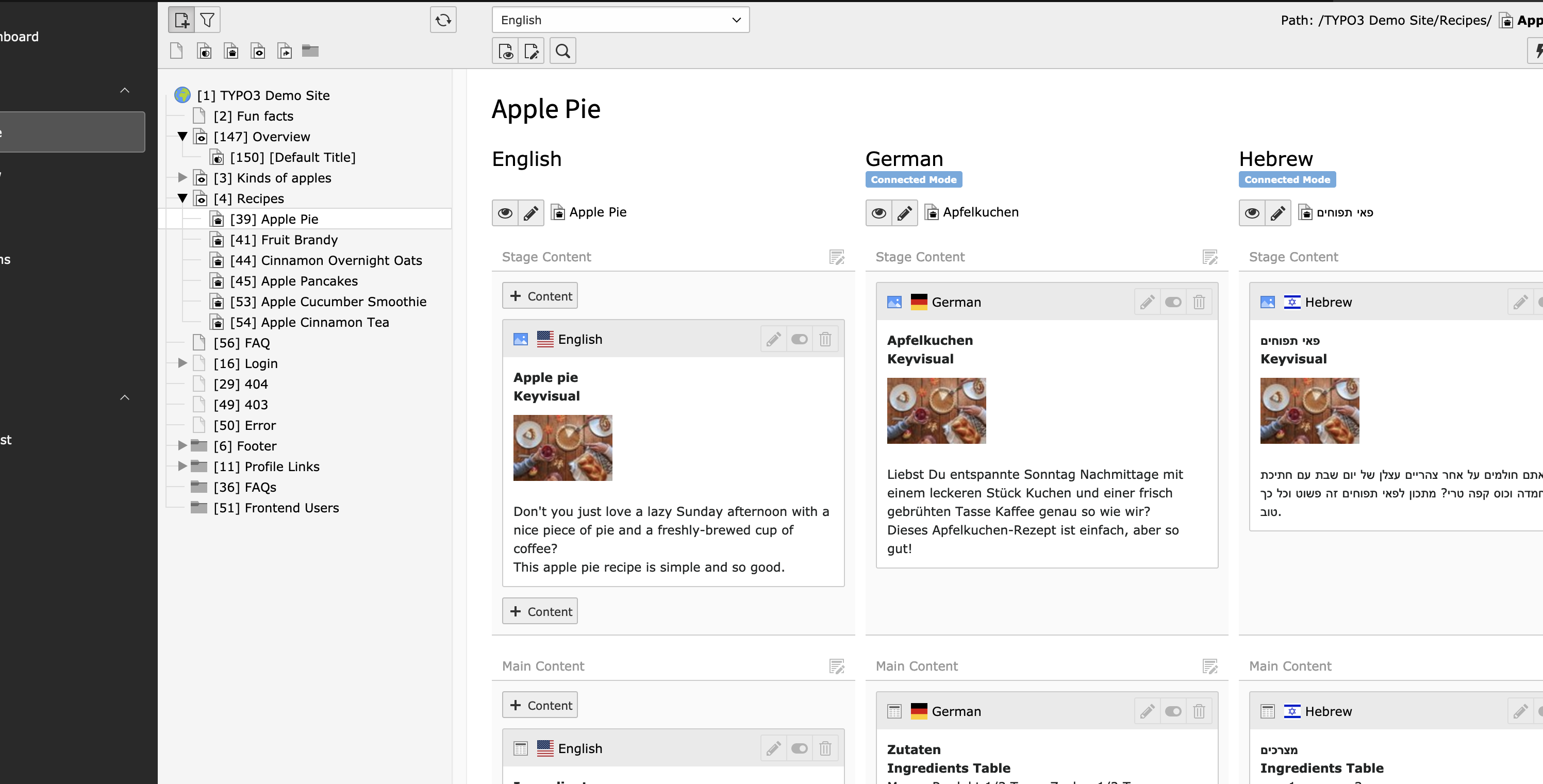 TYPO3 Webseite